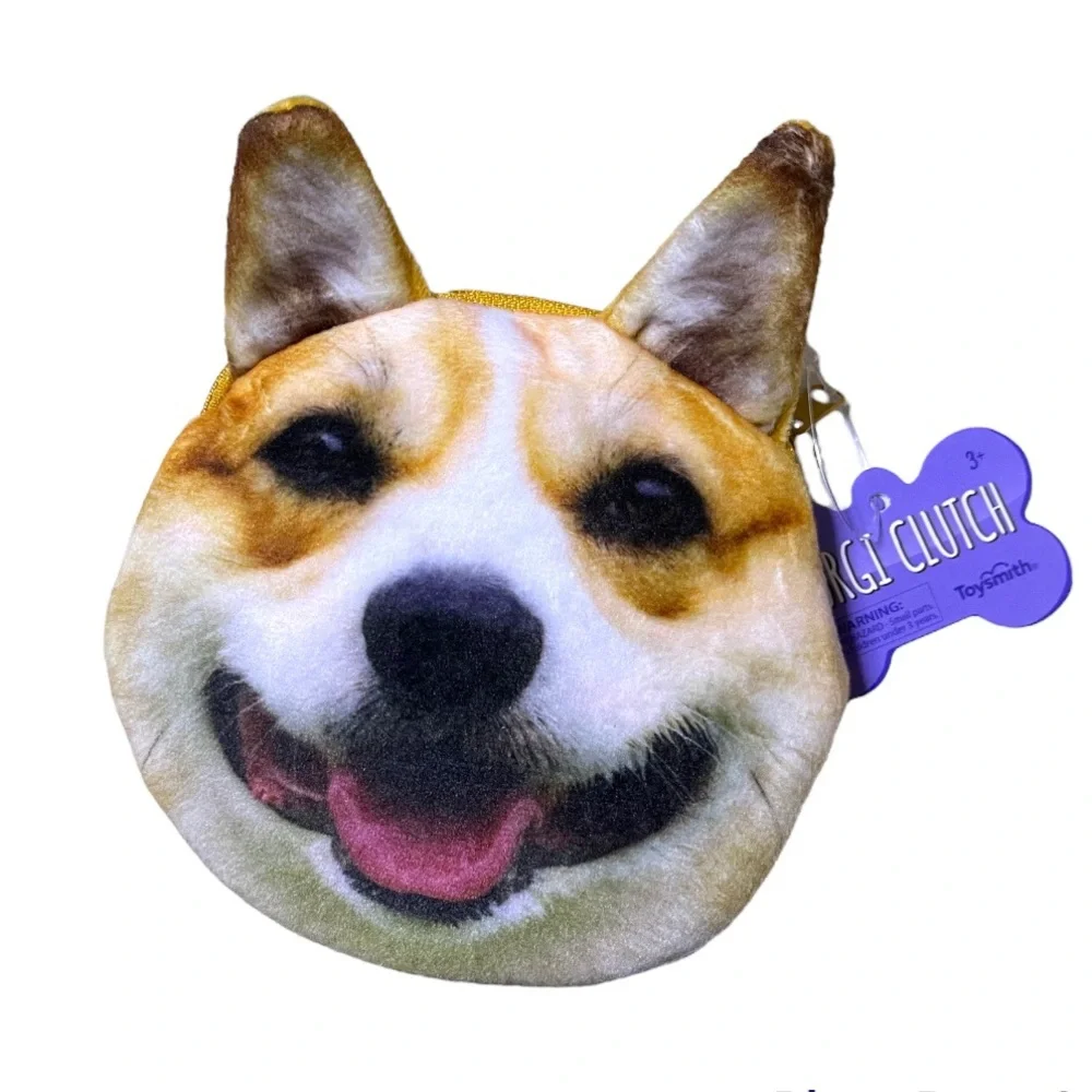 NEW Corgi Realistic Clutch Pouch Coin Purse